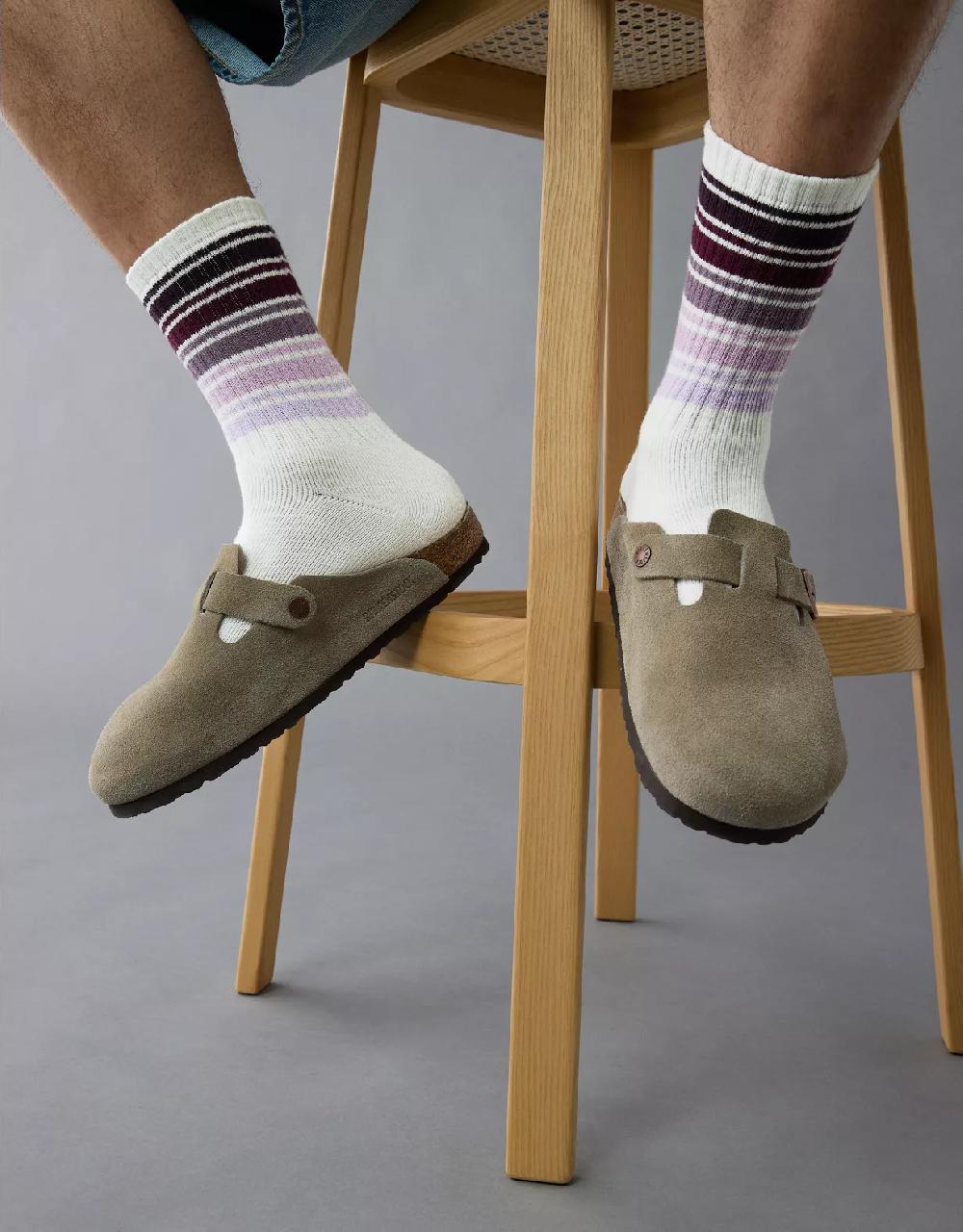 american eagle AE Graphic Terry Crew Socks