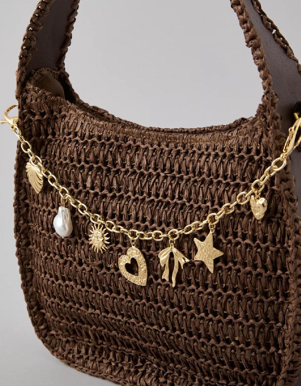 American Eagle AE Hearts & Stars Charm Bag Chain