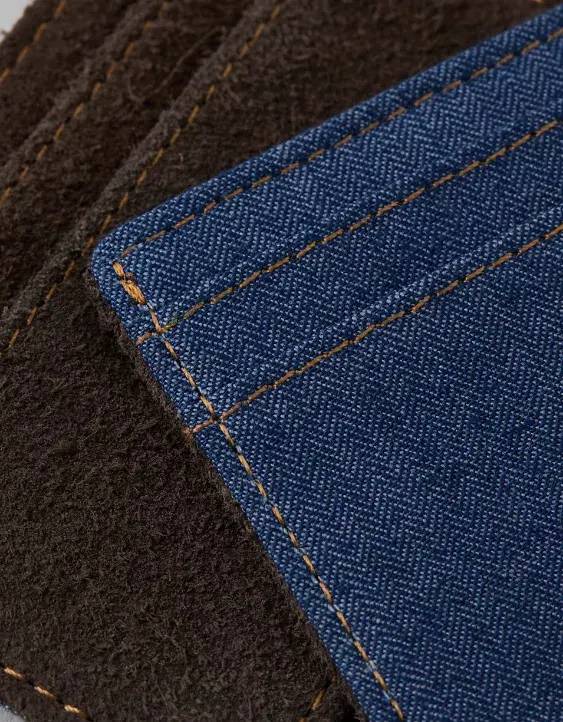 American Eagle AE Leather & Denim Cardholder