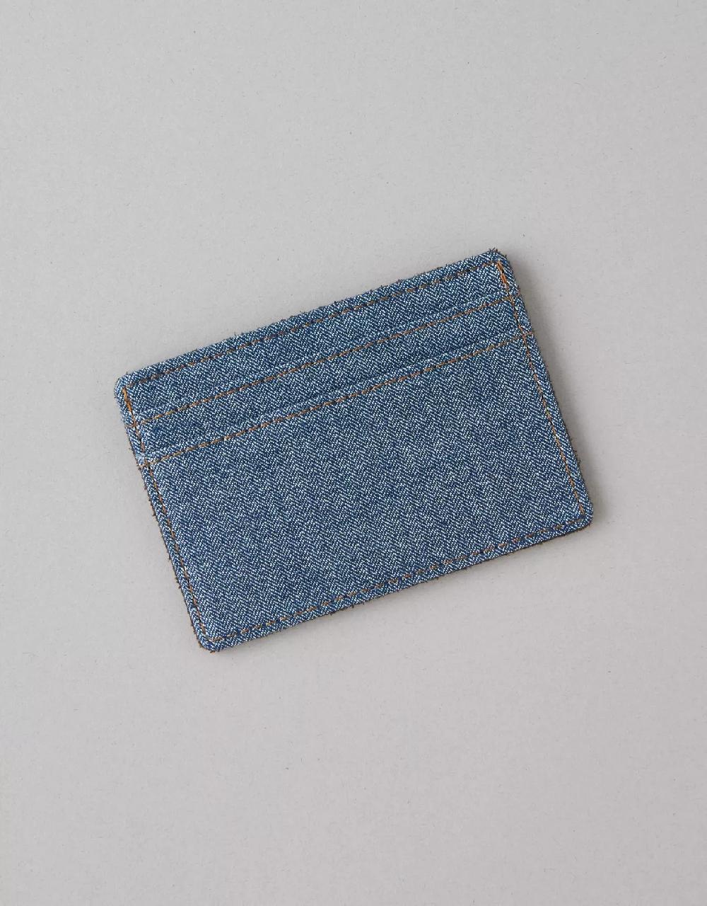 american eagle AE Leather & Denim Cardholder