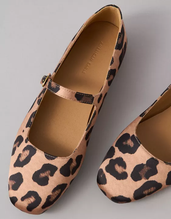 American Eagle AE Leopard Mary Jane Flat