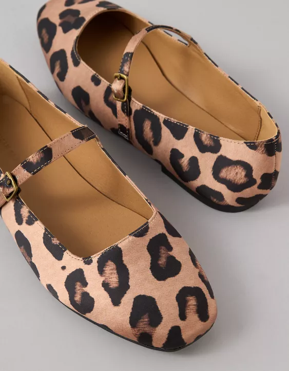 American Eagle AE Leopard Mary Jane Flat
