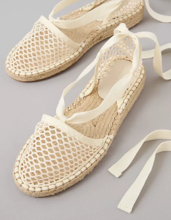 American Eagle AE Mesh Lace-Up Espadrille