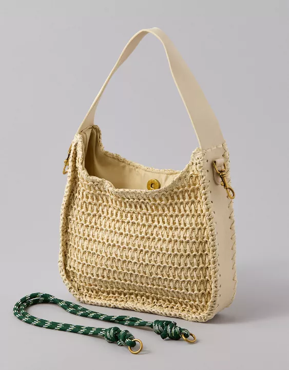 American Eagle AE Mini Raffia Tote Bag