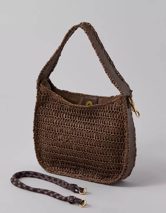 American Eagle AE Mini Raffia Tote Bag