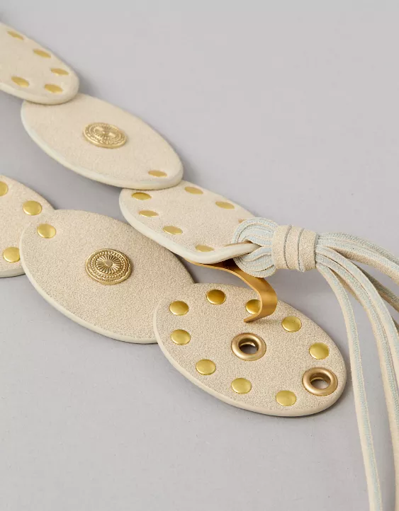 American Eagle AE Oval Disc Fringe Belt