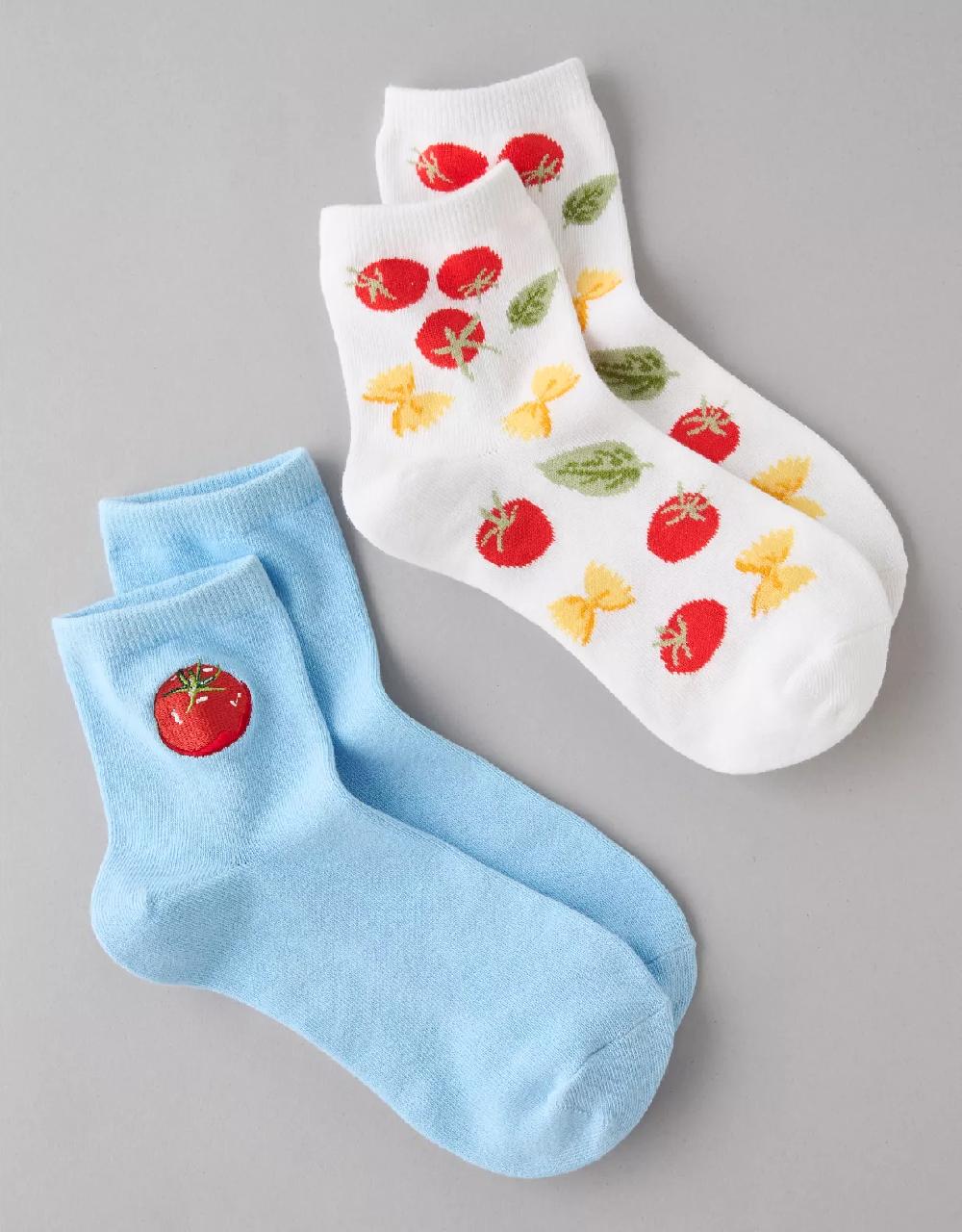 american eagle AE Pasta Boyfriend Socks 2-Pack