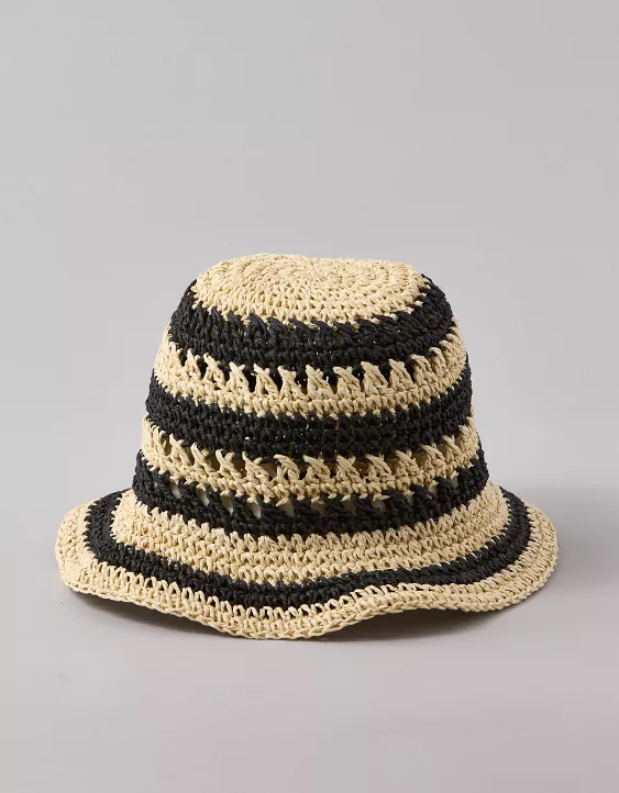 American Eagle AE Raffia Bucket Hat