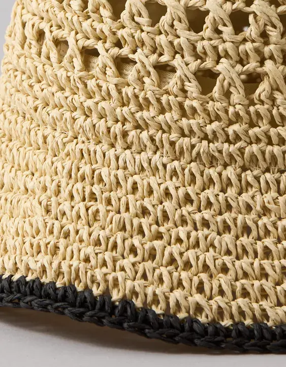 American Eagle AE Raffia Bucket Hat