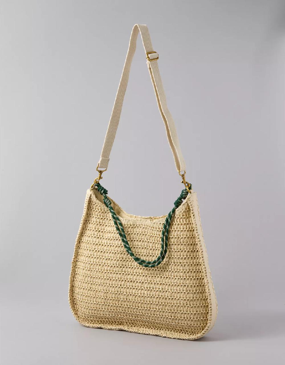 american eagle AE Raffia Tote Bag