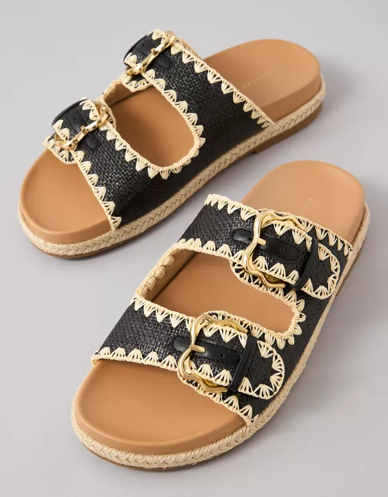 American Eagle AE Stitched Slide Sandal