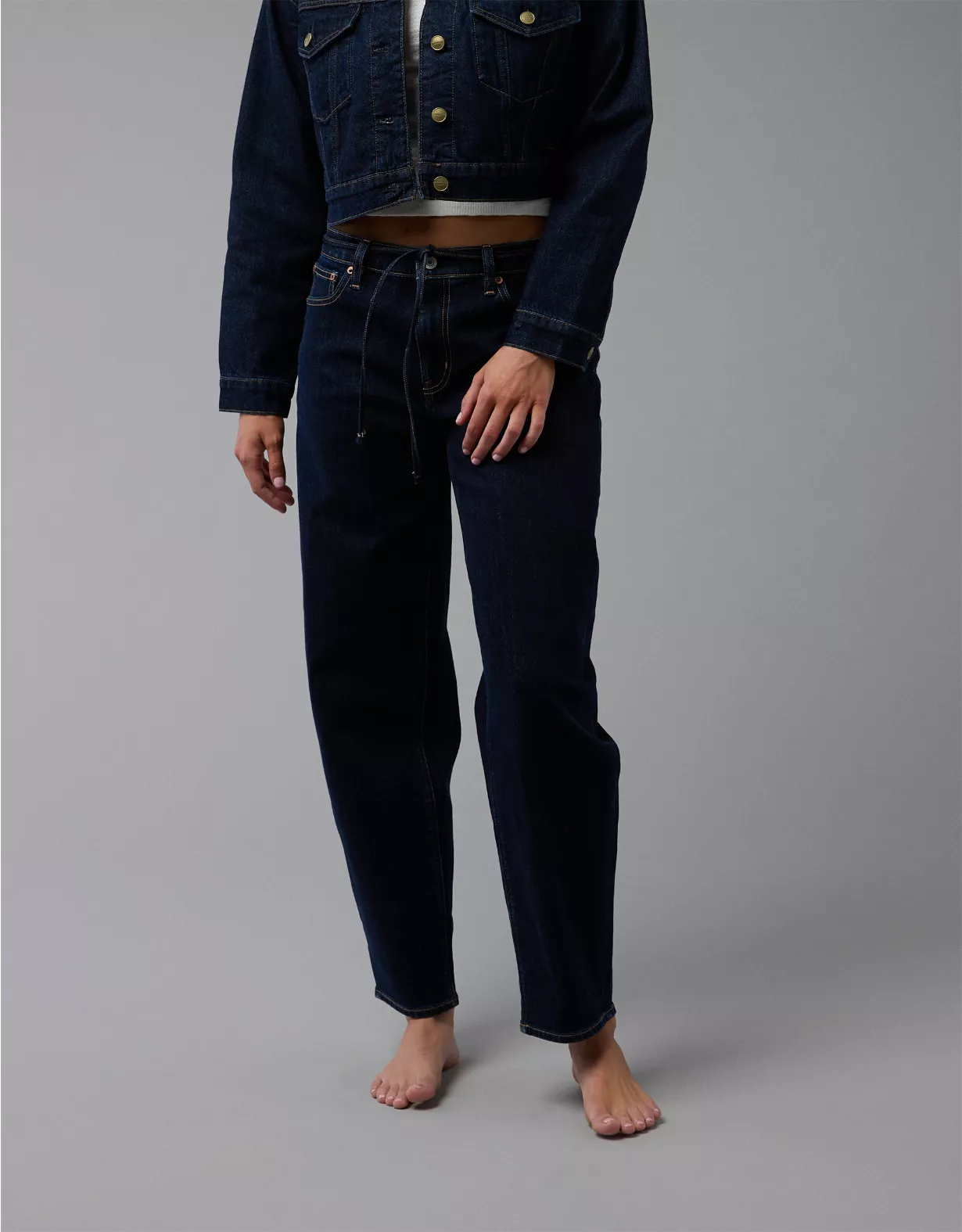 american eagle AE Stretch Barrel Jean