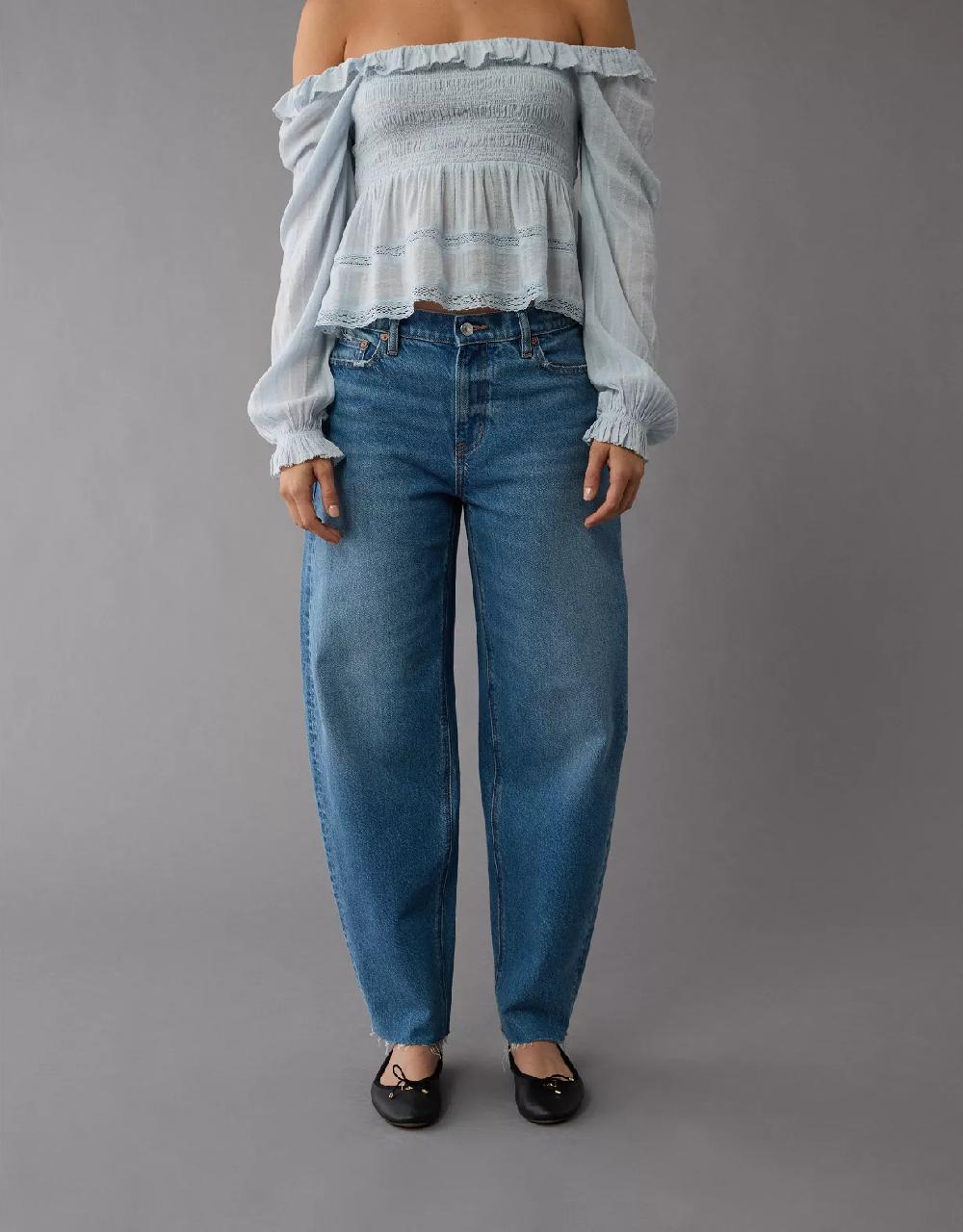 american eagle AE Stretch Barrel Jean