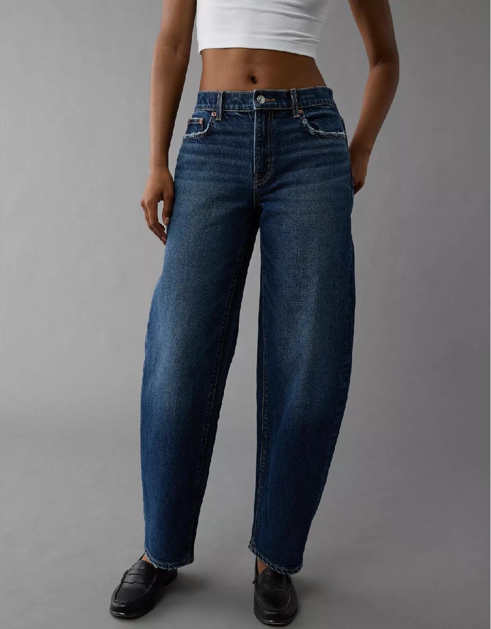 american eagle AE Stretch Barrel Jean