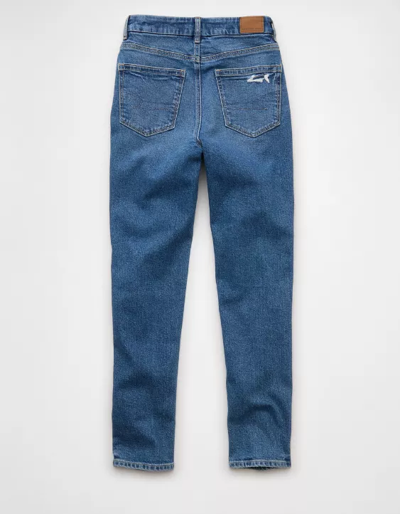American Eagle AE Strigid Curvy Ripped Mom Jean