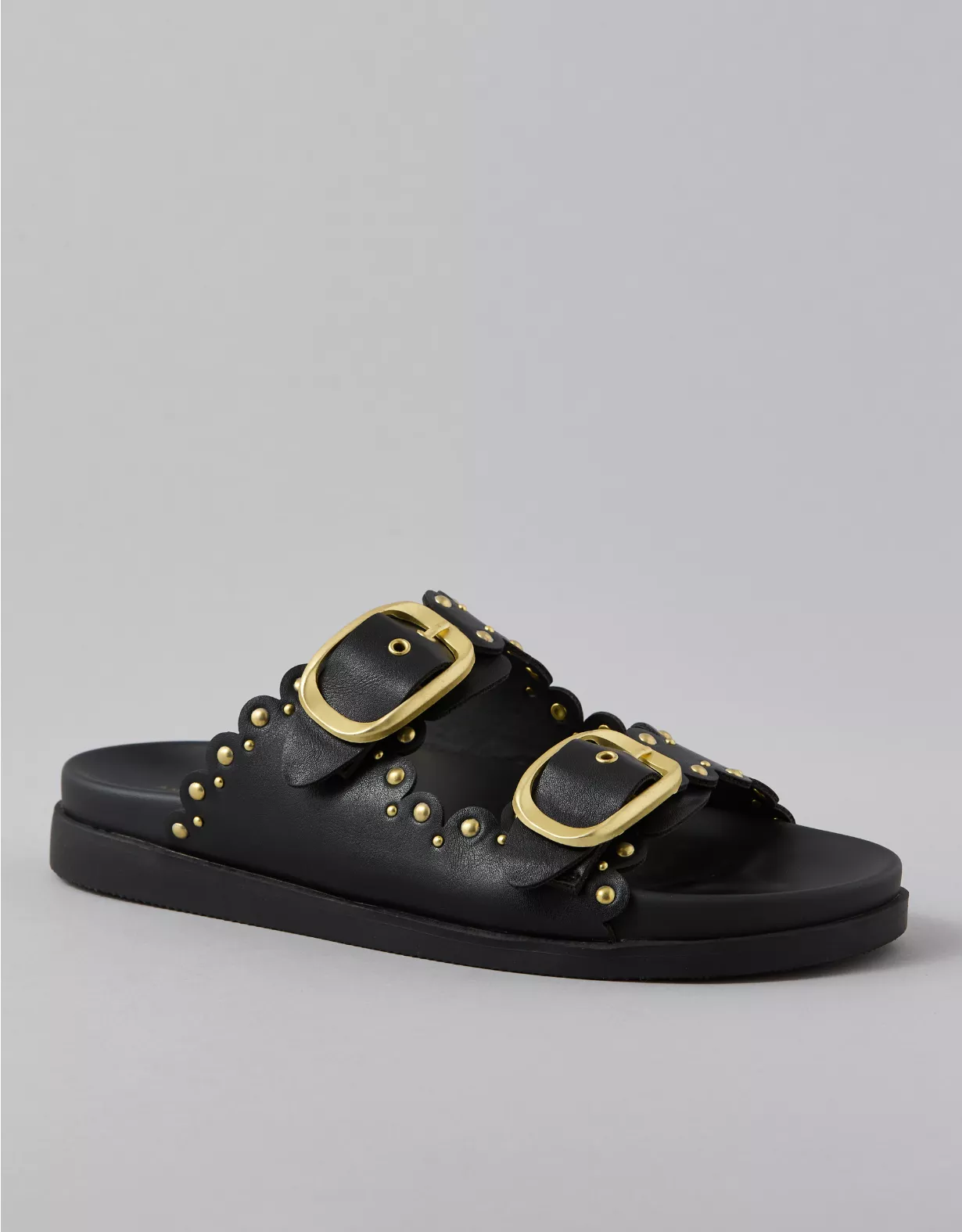 american eagle AE Studded Double Buckle Sandal