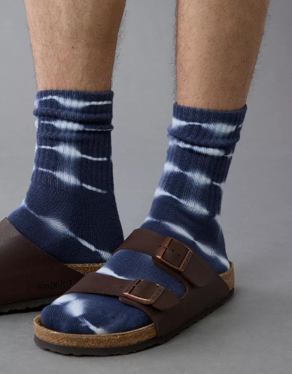 american eagle AE Tie-Dye Terry Crew Socks
