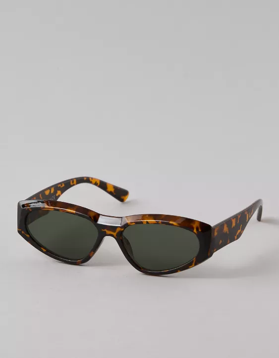 American Eagle AE Tortoise-Hued Wrap Sunglasses