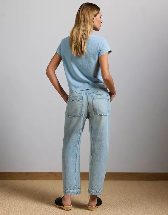 American Eagle AE77 Premium Pleated Barrel Jean