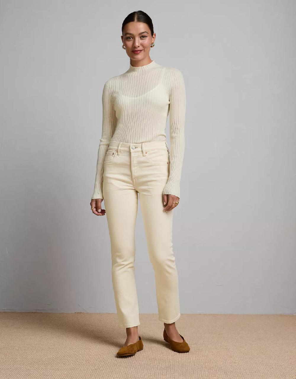 american eagle AE77 Premium Straight Crop Jean