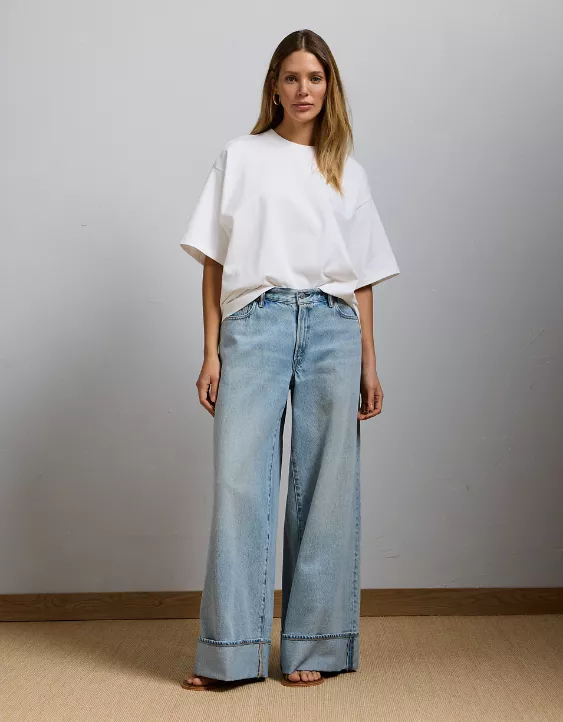 American Eagle AE77 Premium Super Wide Cuffed Jean