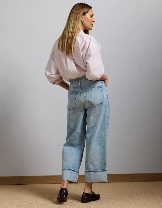 American Eagle AE77 Premium Wide Crop Cuff Jean
