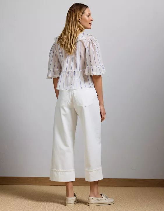 American Eagle AE77 Premium Wide Crop Cuff Jean