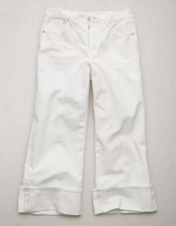 American Eagle AE77 Premium Wide Crop Cuff Jean