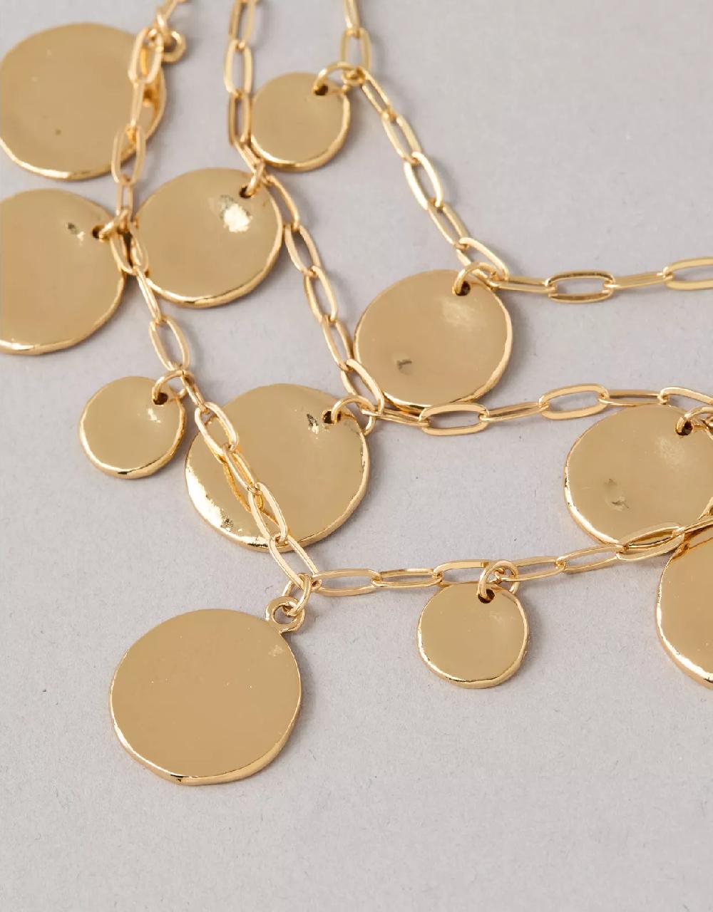 American Eagle AEO Coin Layered Necklace