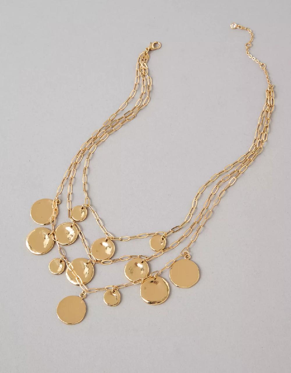 american eagle AEO Coin Layered Necklace