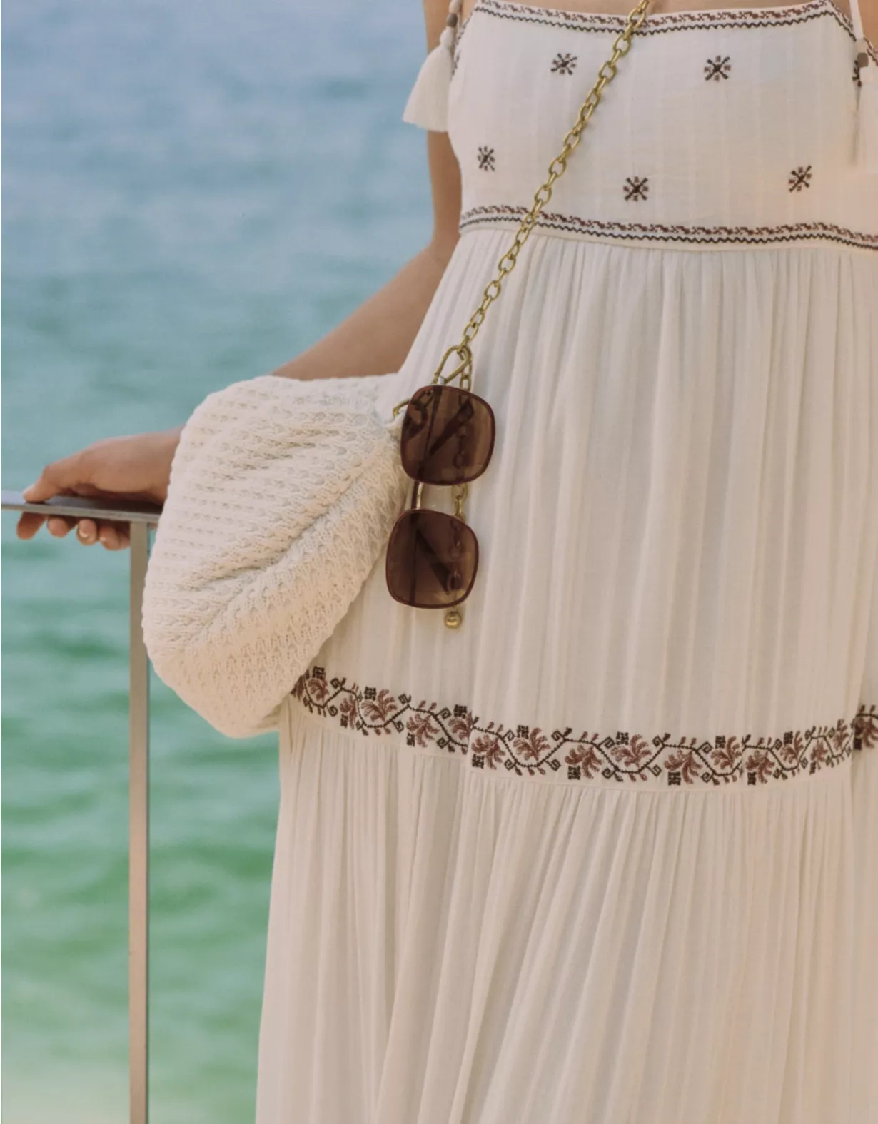 american eagle AEO Crochet Crescent Bag