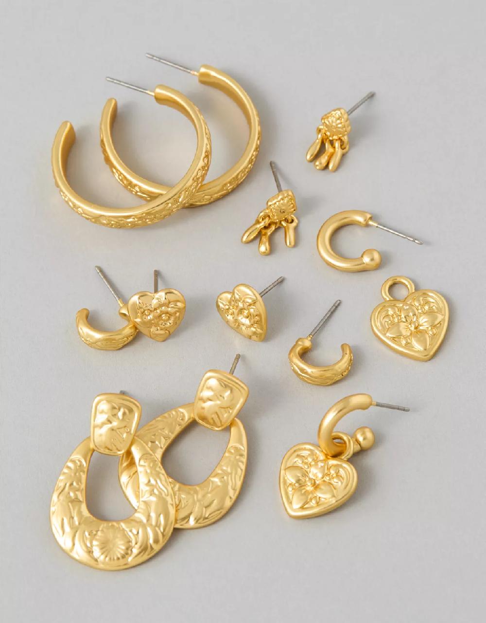 American Eagle AEO Etched Earrings 6-Pack