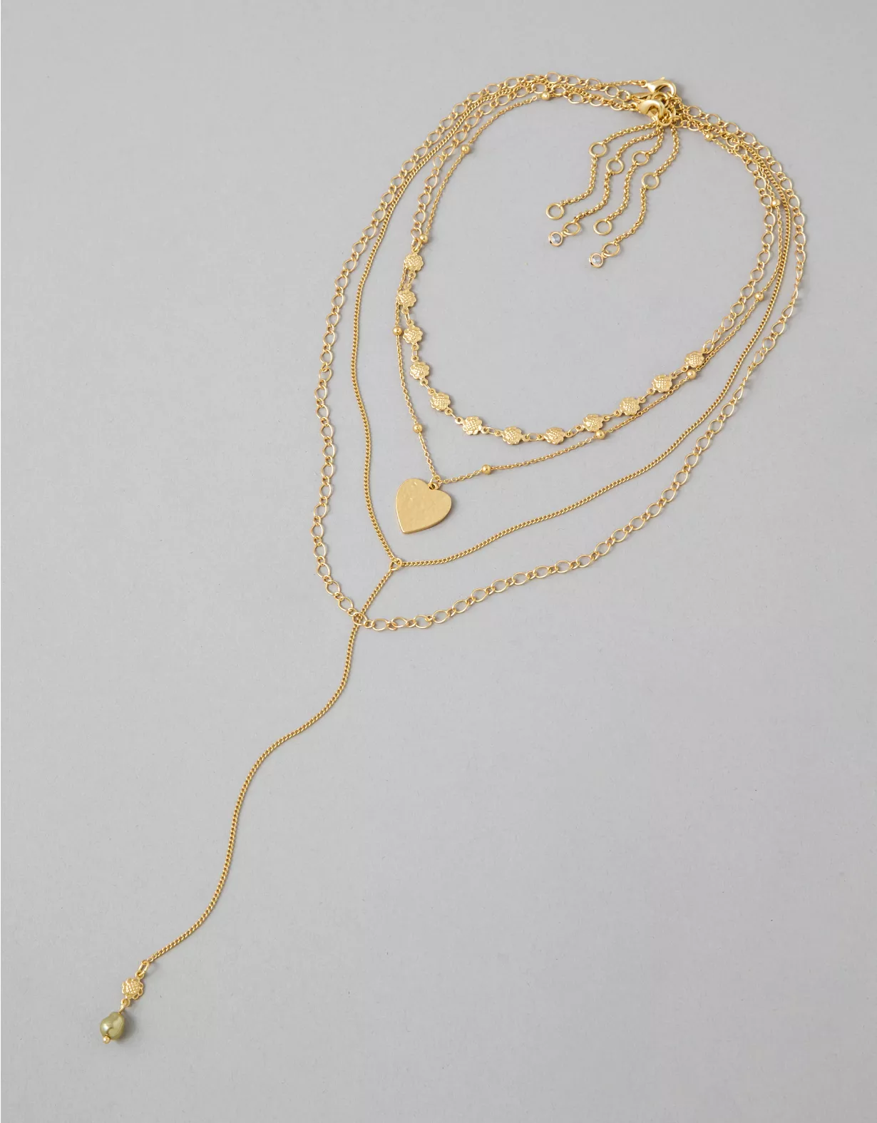 american eagle AEO Heart & Pearl Necklaces 4-Pack