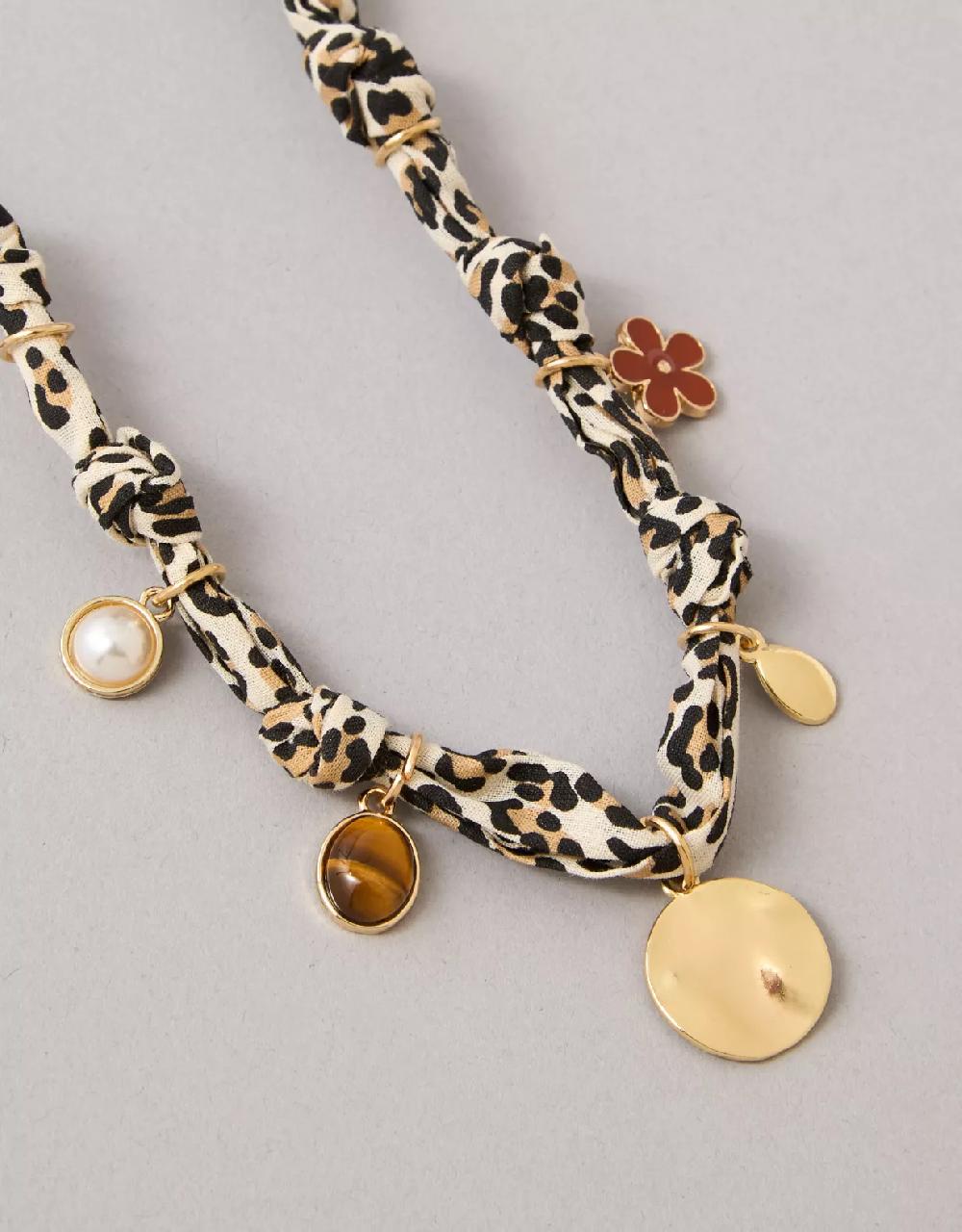 American Eagle AEO Leopard Necklace