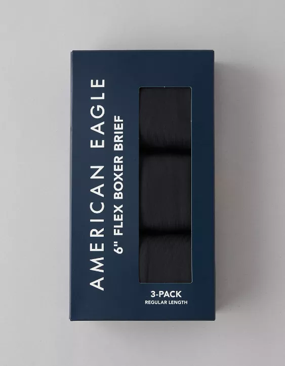 American Eagle AEO Men's 6" Flex Boxer Brief 3-Pack