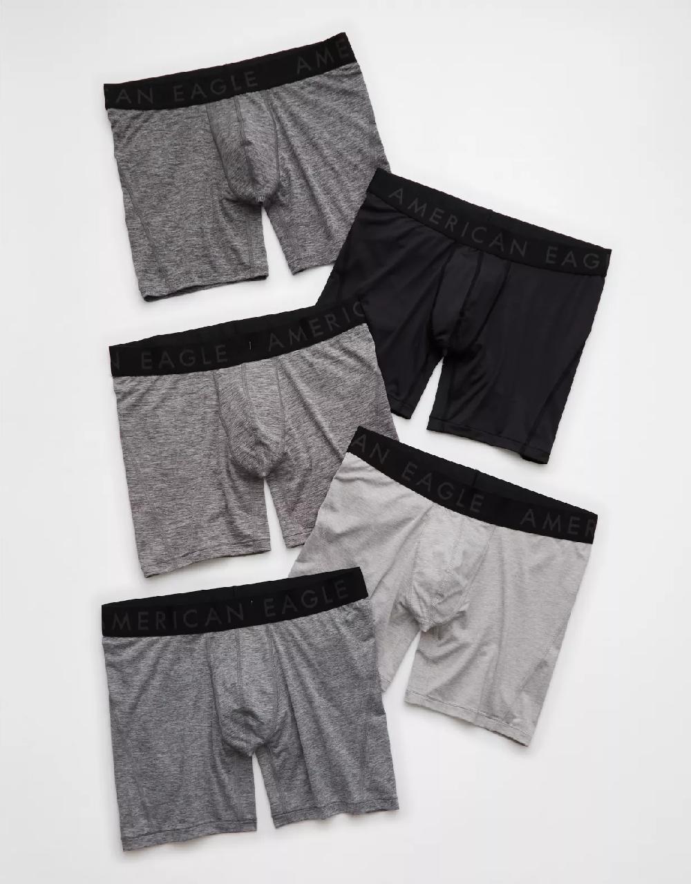 american eagle AEO Men's 6" Flex Boxer Brief 5-Pack