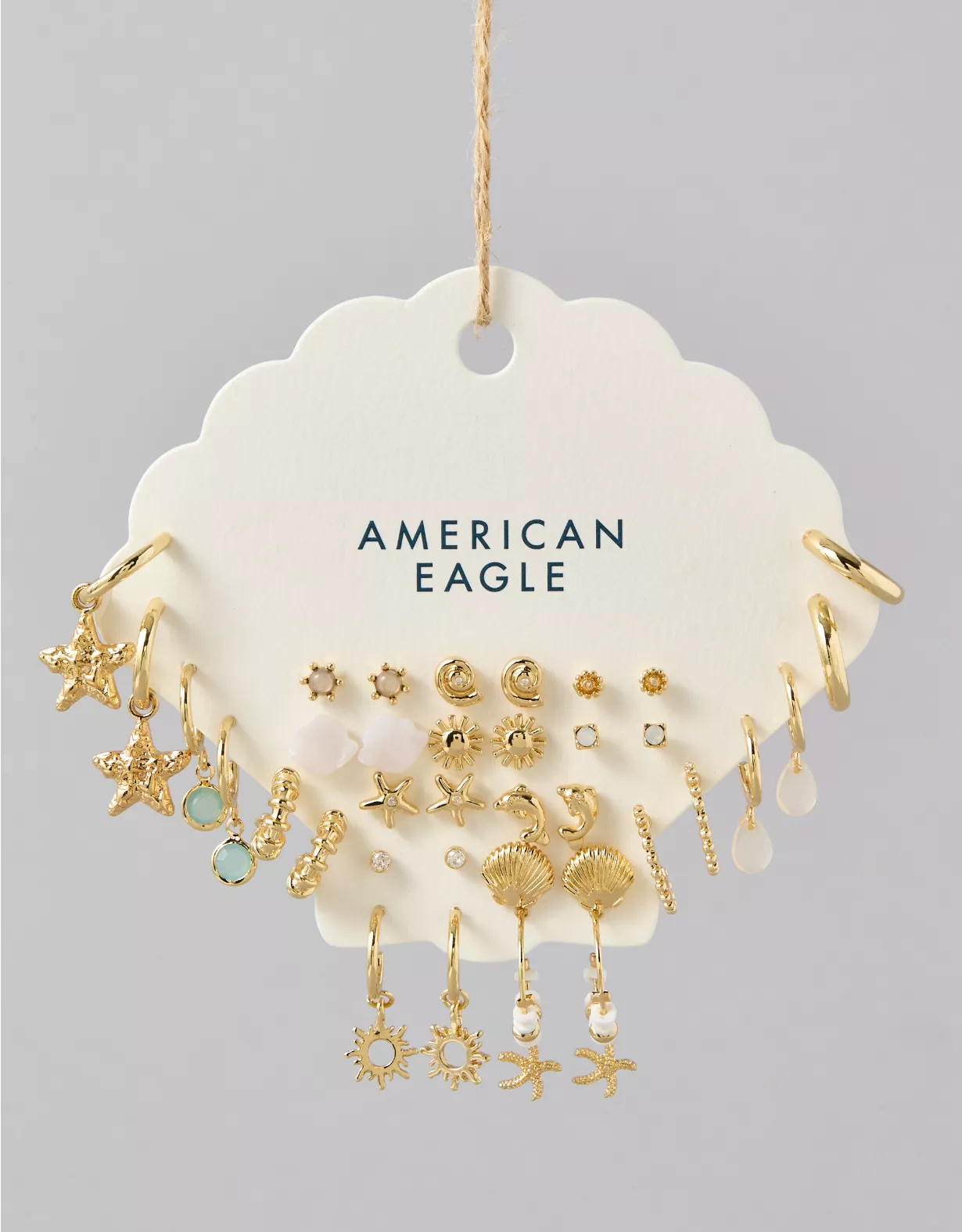 American Eagle AEO Seashell Earrings 18-Pack