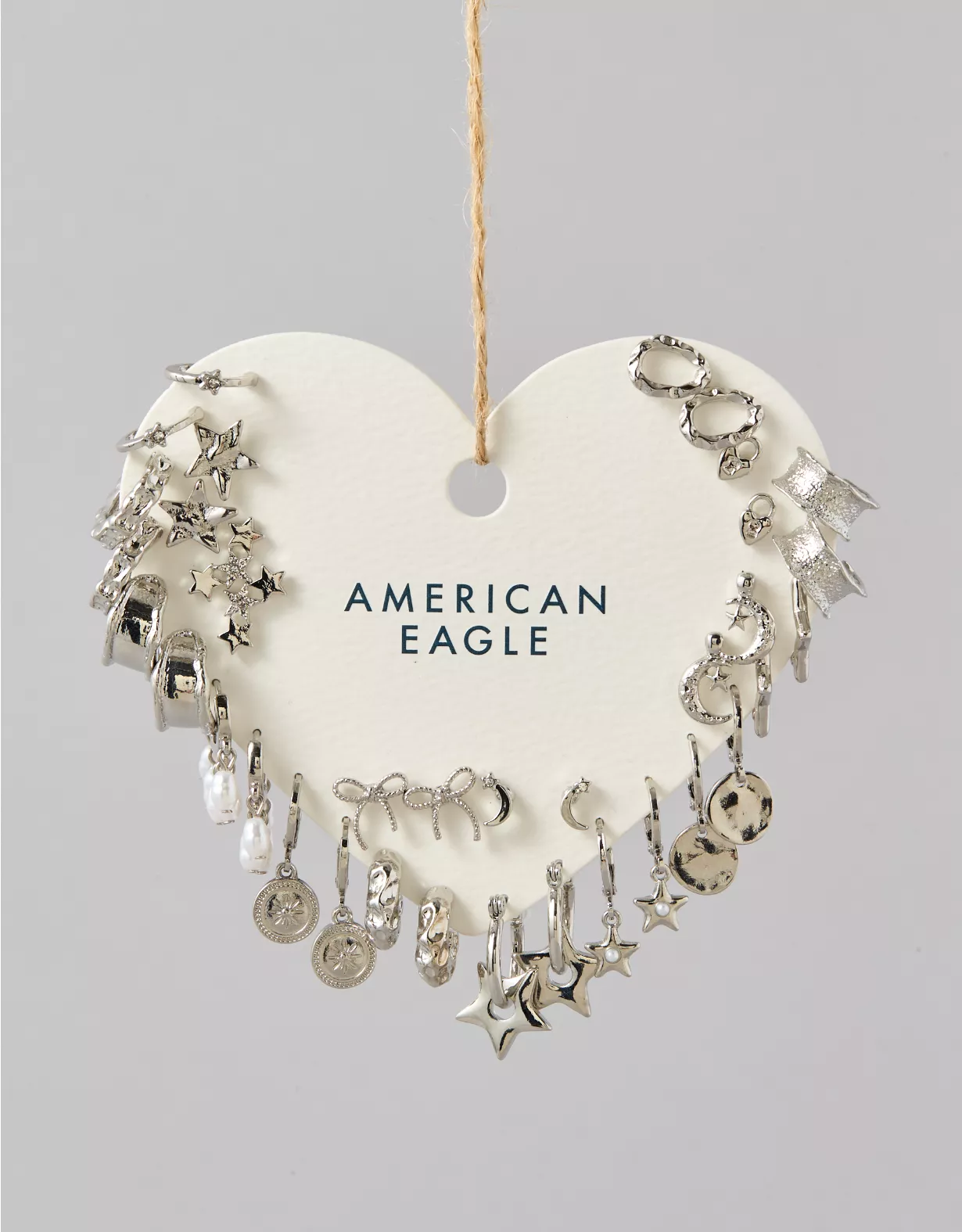 American Eagle AEO Silver Star Earrings 18-Pack