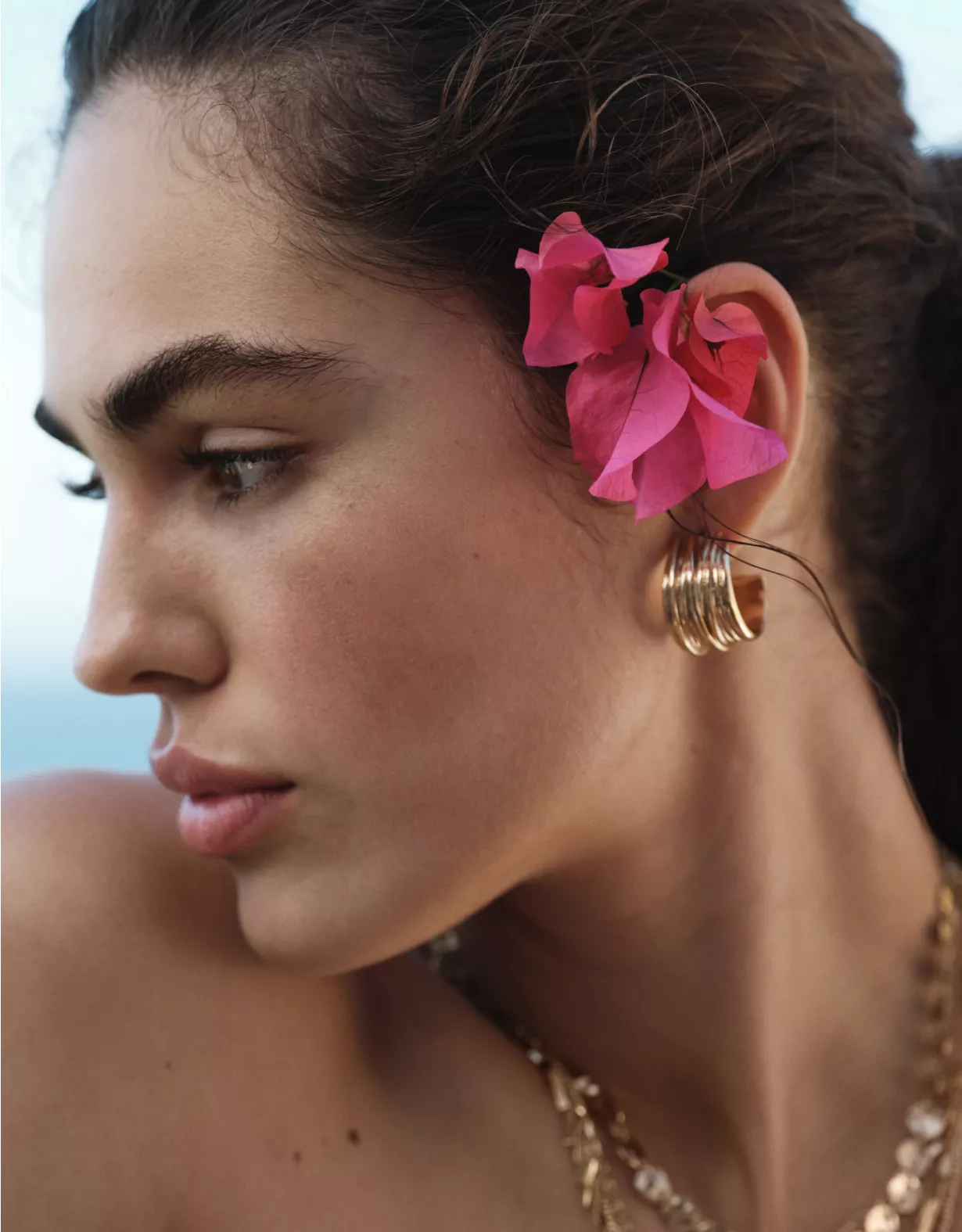 american eagle AEO Textured Half Hoop Earrings