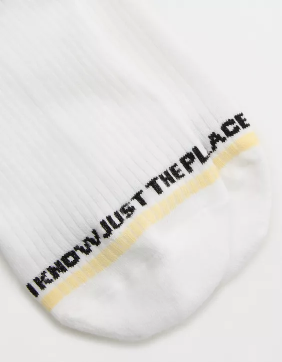 American Eagle Aerie Ribbed Cotton Crew Socks