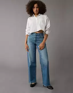 american eagle Curvy Straight-Leg & Stovepipe Jeans