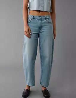 american eagle High-Waisted Baggy & Wide-Leg Jeans