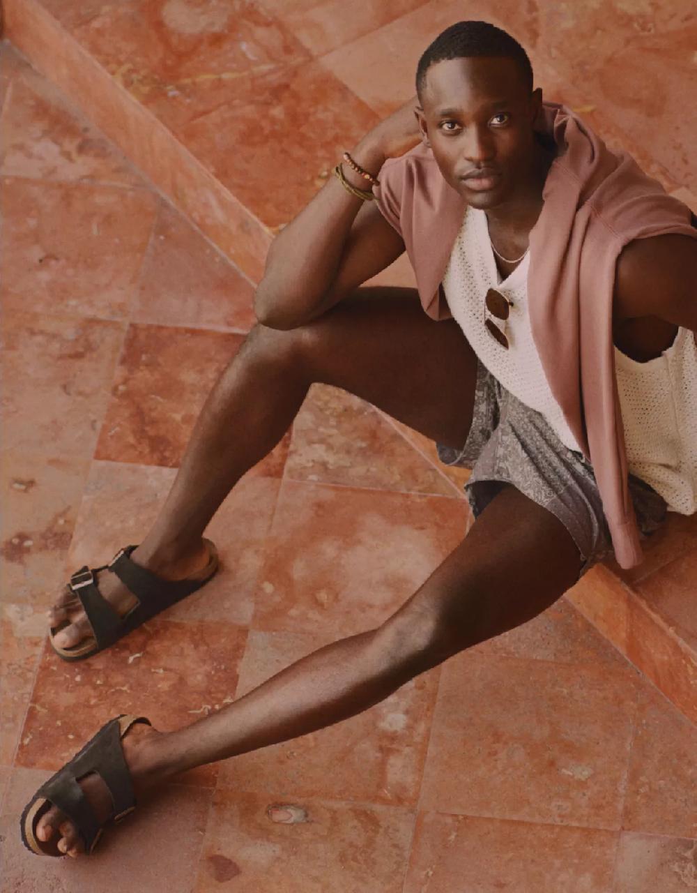 american eagle Birkenstock Men's Arizona Suede Sandal