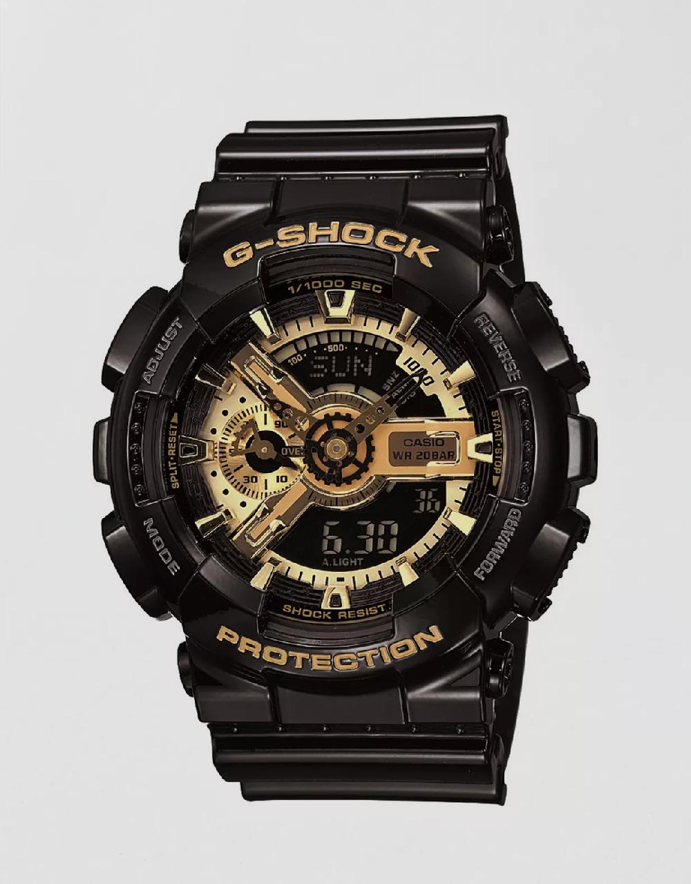 american eagle Casio G-Shock XL Analog Digital Resin Gold/Black Watch