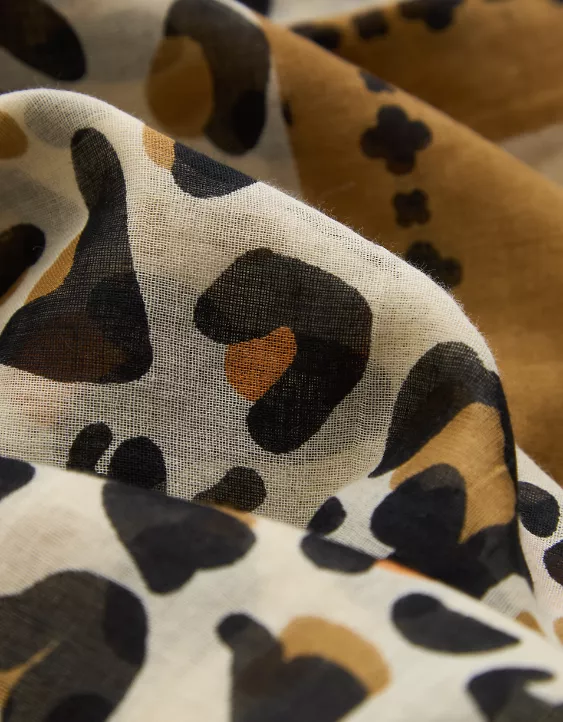 American Eagle Maison Lecomte Large Léo Camel Pareo Scarf