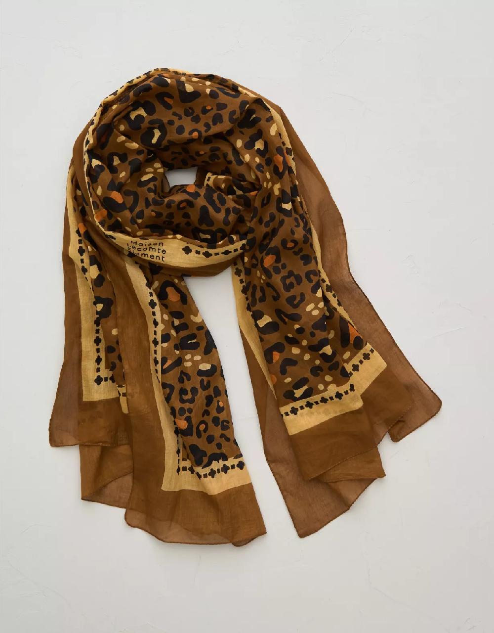 american eagle Maison Lecomte Large Léo Camel Pareo Scarf