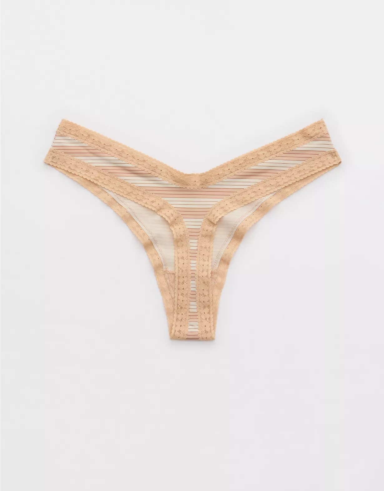 American Eagle SMOOTHEZ Microfiber Lace Thong Underwear