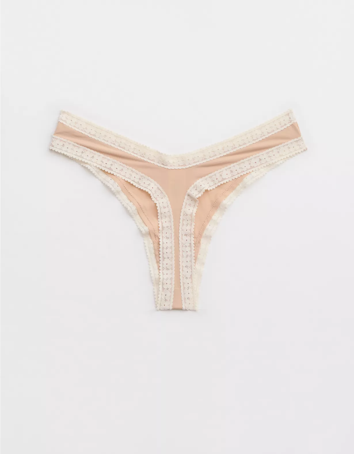American Eagle SMOOTHEZ Microfiber Lace Thong Underwear