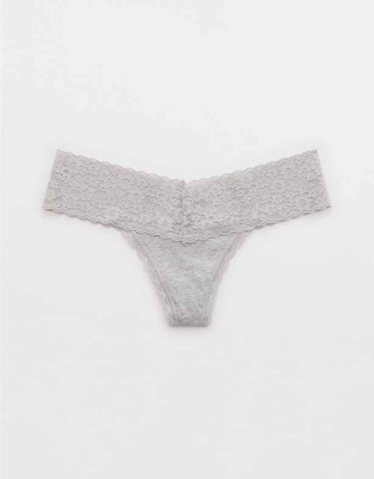 american eagle Superchill Vintage Lace Cotton Thong Underwear