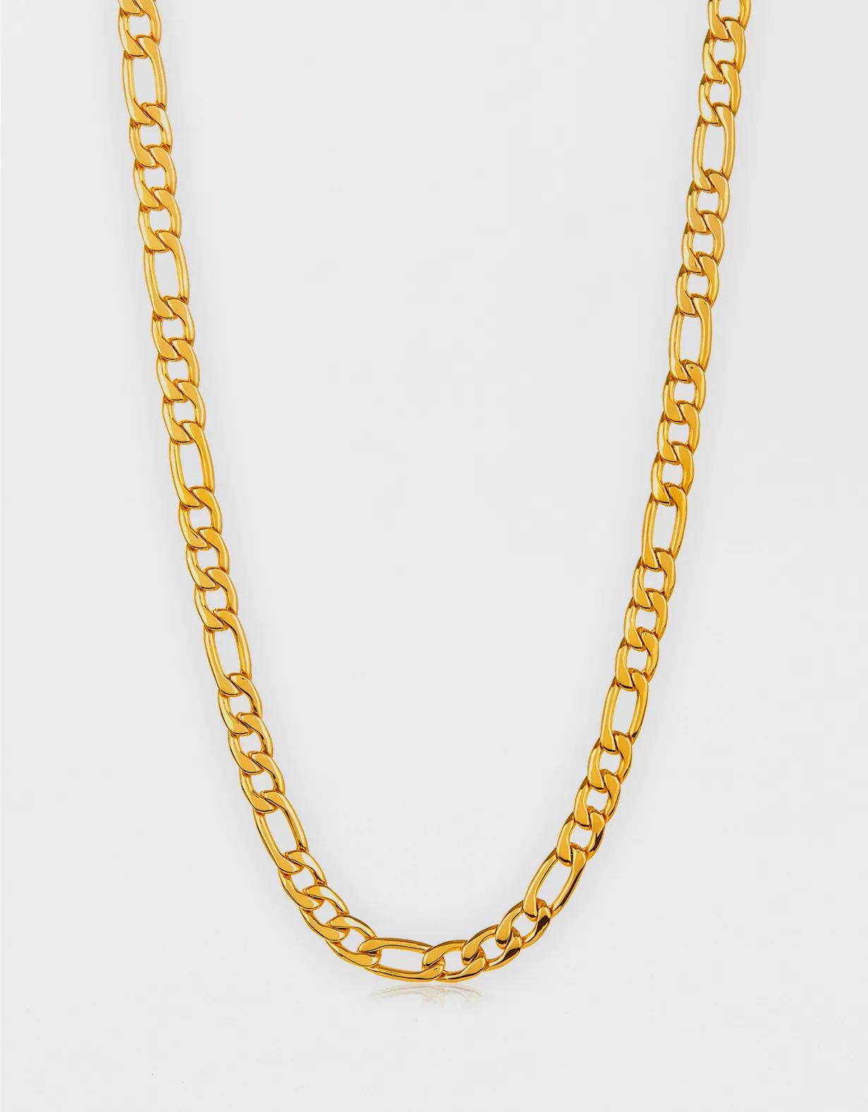 american eagle West Coast Jewelry Polished Stainless Steel Figaro Chain Necklace